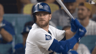 Dodgers Baseball Player Swinging GIF
