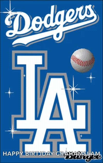 Dodgers Happy Birthday Poster GIF