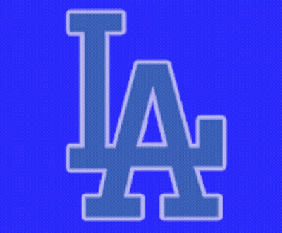 Dodgers Logo With Baseball GIF