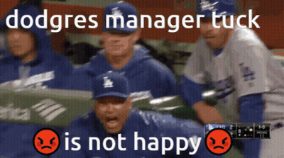 Dodgers Manager Tuck Sad Face GIF