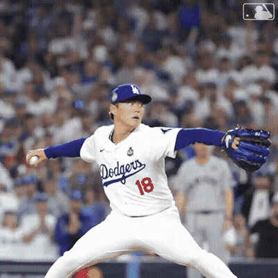 Dodgers Pitcher Throwing Baseball GIF