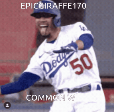 Dodgers Player Celebrating Home Run GIF