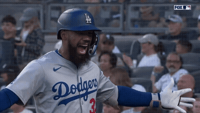 Dodgers Player Celebrating Home Run GIF