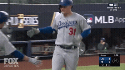 Dodgers Player Congratulated By Teammate GIF