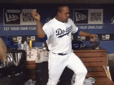 Dodgers Player Dancing In Dugout GIF
