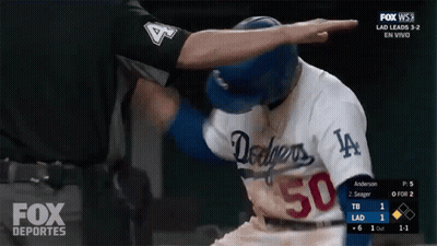 Dodgers Player Getting Punch GIF