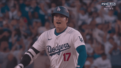 Dodgers Player Number 17 Running To Home Plate GIF