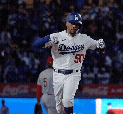 Dodgers Player Number 50 Running GIF