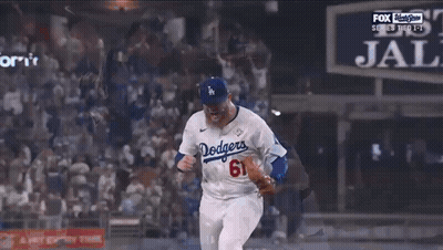 Dodgers Player Running On Field GIF