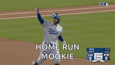 Dodgers Player Running Towards Home Run Mookie GIF