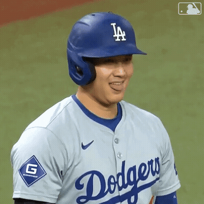 Dodgers Player Smiling In Helmet GIF