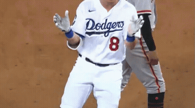 Dodgers Player Standing Next To Another GIF