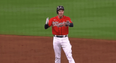 Dodgers Player With Mascot On Head Giving Thumbs Up GIF