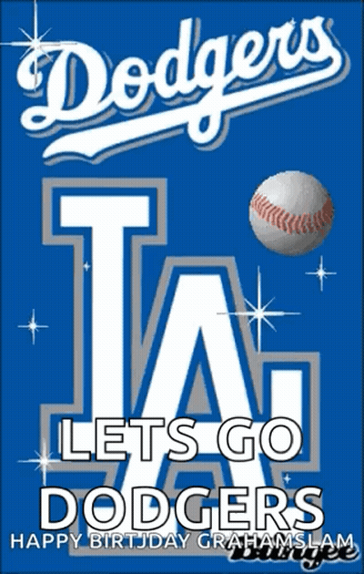 Dodgers Poster With Baseball GIF