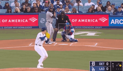 Dodgers Vs Detroit Tigers Baseball Game GIF