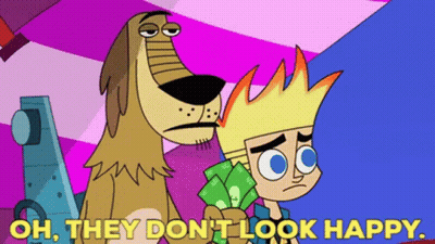 Dog And Boy Saying Oh They Don't Look Happy GIF