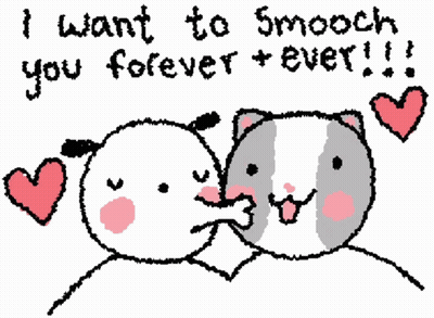 Dog And Cat I Want To Smooch You Forever And Ever GIF