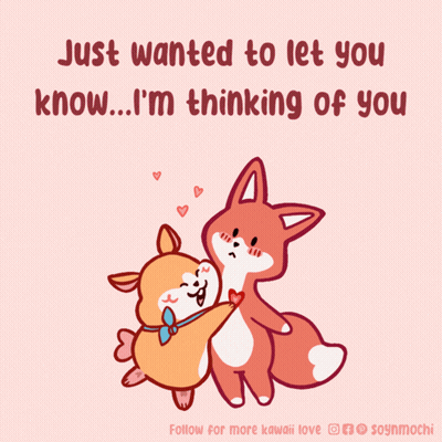 Dog And Fox Hugging Just Wanted To Let You Know GIF