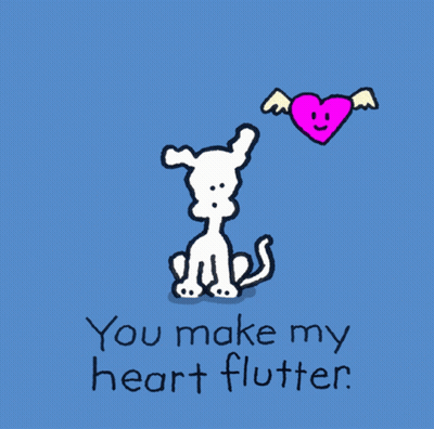 Dog And Heart You Make My Heart Flutter GIF