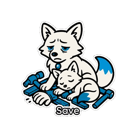 Dog And Kitten Save Sticker