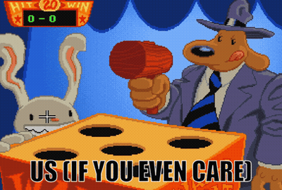 Dog And Rabbit Playing Game Us If You Even Care GIF