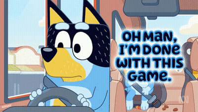 Dog Driving Car Saying Oh Man I'm Done With This Game GIF
