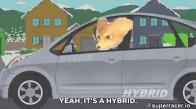 Dog Driving Hybrid Car South Park GIF