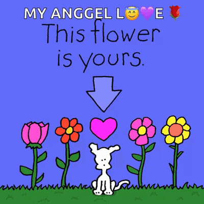 Dog Flowers Anggel Love This Flower Is Yours GIF