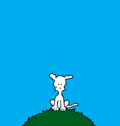 Dog Forms Big Heart Cloud  GIF