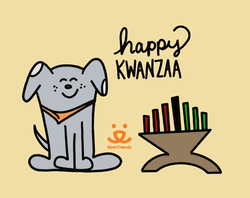 Dog Greeting Happy Kwanzaa