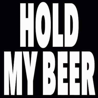 Dog Holding Beer On Head GIF