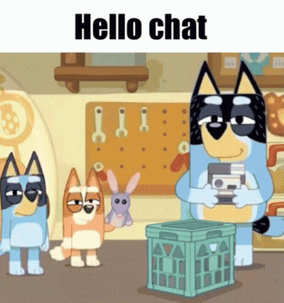 Dog Holding Camera Saying Hello Chat GIF