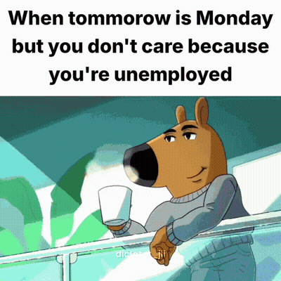 Dog Holding Cup When Tomorrow Is Monday GIF