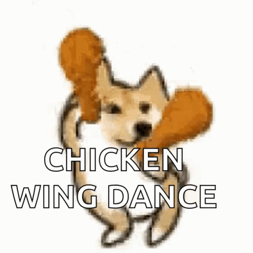 Dog Holding Fried Chicken Wing GIF