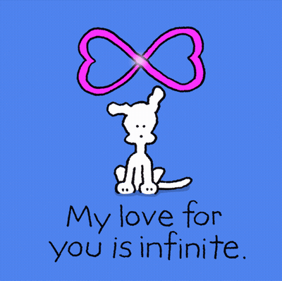 Dog Holding Infinity Symbol Love For You Infinite GIF