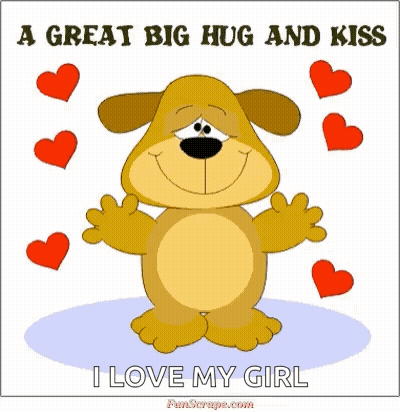 Dog Hugging And Kissing A Great Big Hug And Kiss I Love My Girl GIF
