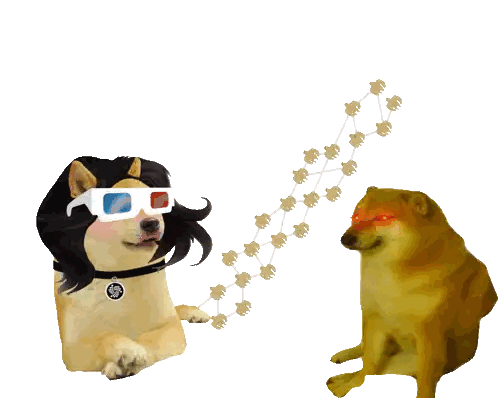 Dog In 3D Glasses And Crying Dog Tangled Sticker