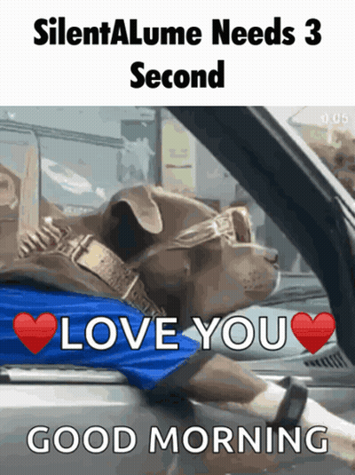 Dog In Blue Shirt Sunglasses Saying Love You Good Morning GIF