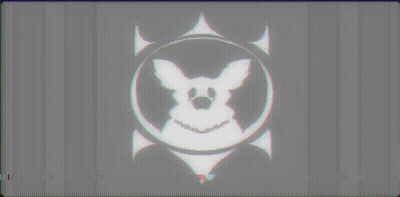 Dog In Circle With Smiley Face GIF