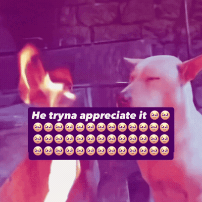 Dog In Front Of Fireplace Saying He Tryna Appreciate It GIF