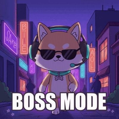 Dog In Headphones And Sunglasses Boss Mode GIF