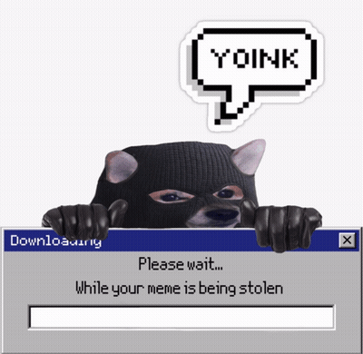 Dog In Ski Mask Peeking Over Downloading Screen GIF