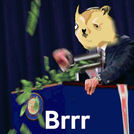 Dog In Suit Holding Gun With Brrr GIF