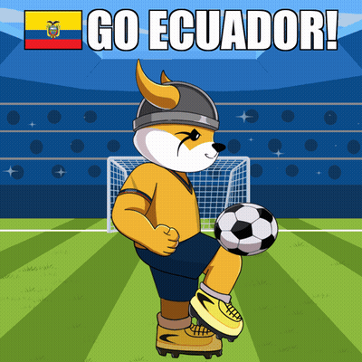 Dog Kicking Soccer Ball Go Ecuador GIF