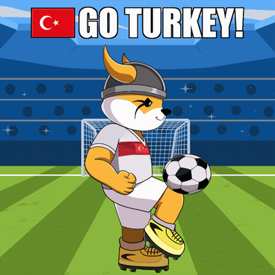 Dog Kicking Soccer Ball Saying Go Turkey GIF
