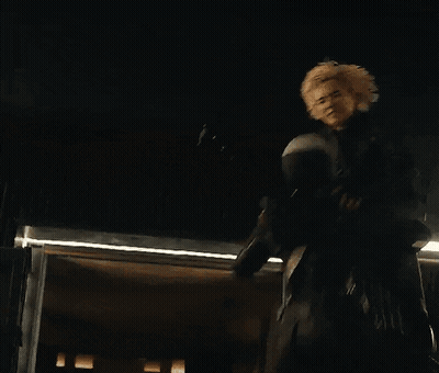 Dog Laying In Dark Room With A.M. Sign GIF