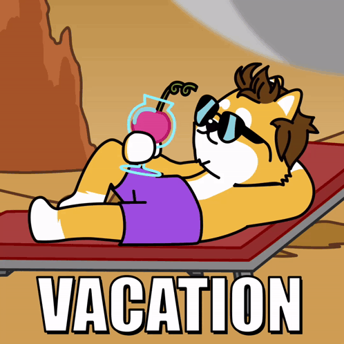 Dog Laying On Lounge Chair Vacation GIF