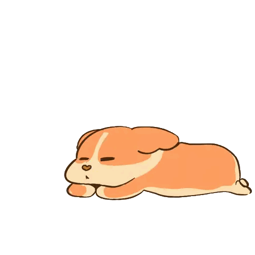 Dog Lying Down With Stars Sticker