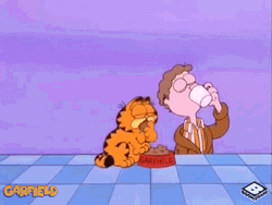 Dog Odie And Garfield Spinning GIF