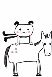 Dog On A Donkey Spinning Its Lower Body GIF
